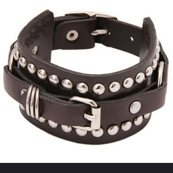 Goth faux leather bracelets*only 1 red left - Picture 2 of 2